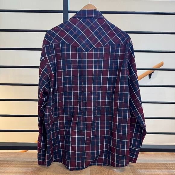 Wrangler Vintage Men’s Snap Front Western Plaid Shirt XL - Picture 2 of 7